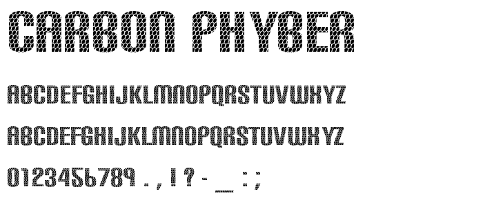 Carbon Phyber font